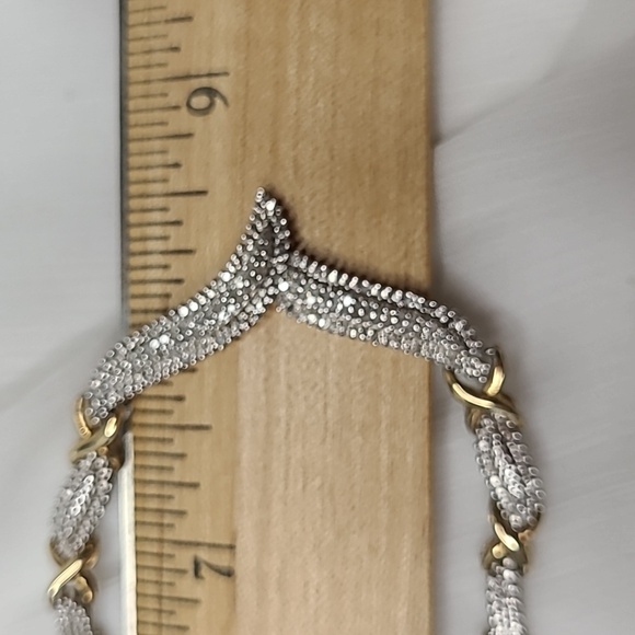 Diamond ( Genuine) Sterling Silver Necklace - Picture 11 of 15